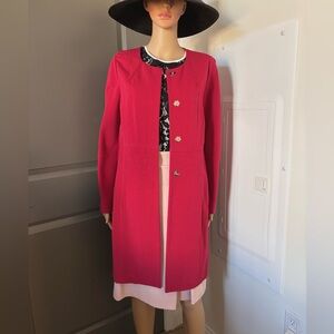 Chico's red  Trench Coat Jacket size O medium